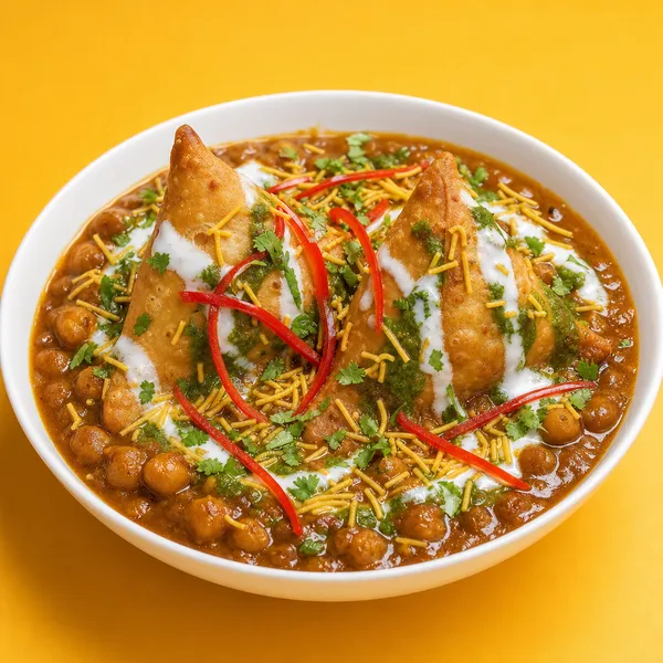 Samosa Channa Chat
